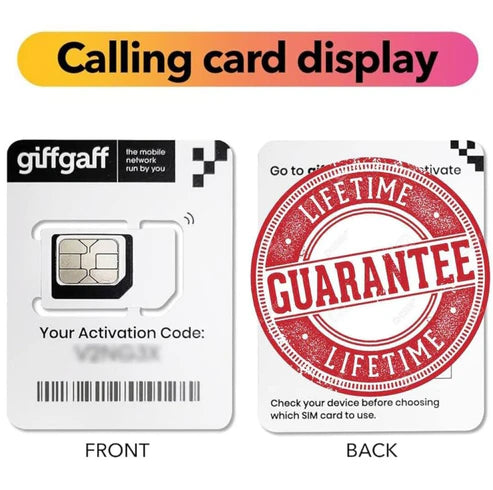 GIFFGAFF- UK SIM CARD