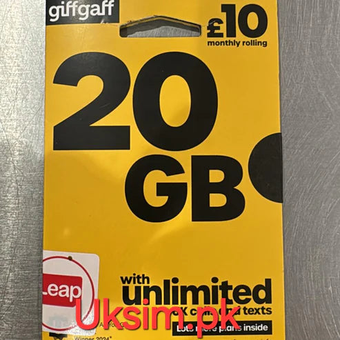 GIFFGAFF- UK SIM CARD